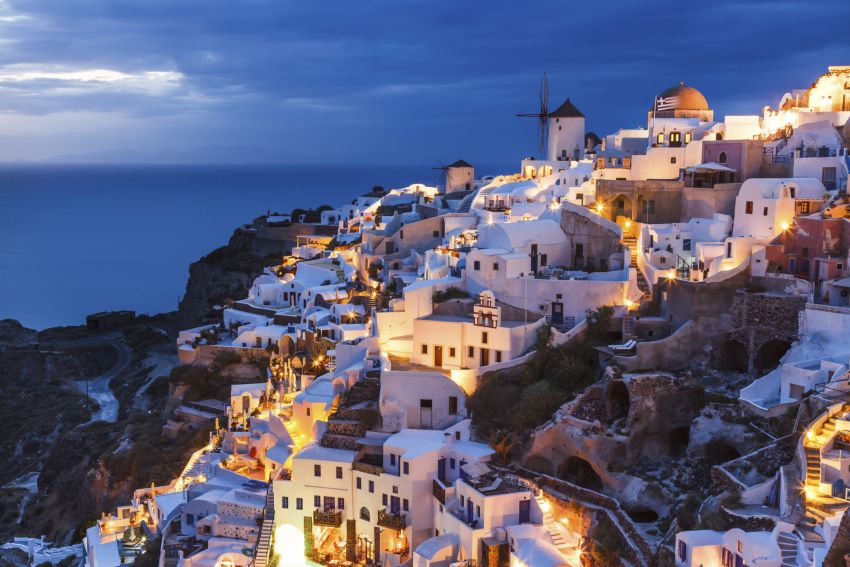 Greece at night