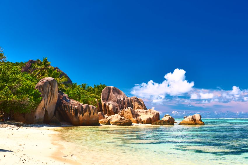 Beautiful beach at Seychelles